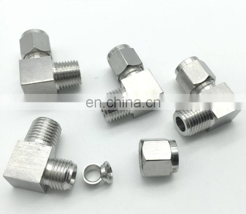 Quick coupler ZG1/2 male thread O.D 1/4 inch hard tube stainless steel elbow flexible weld metal tubing mconnector