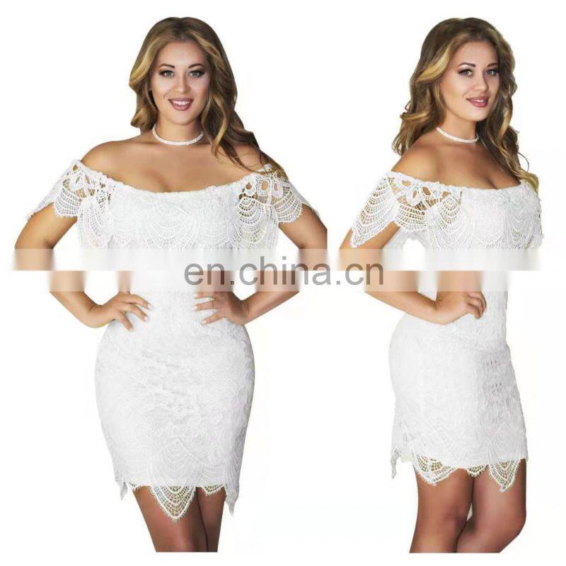 Fashion women sexy tight lace dress