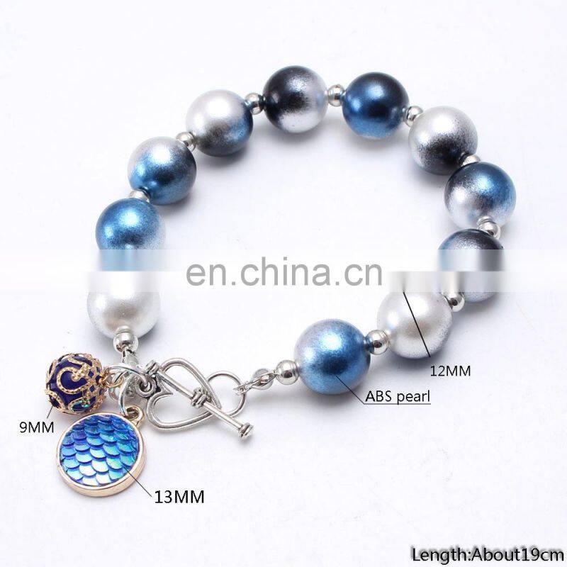 Children fairy tale bracelet Mermaid Unicorn Ice-cream Charms Girl Bracelet pendants 12Colors