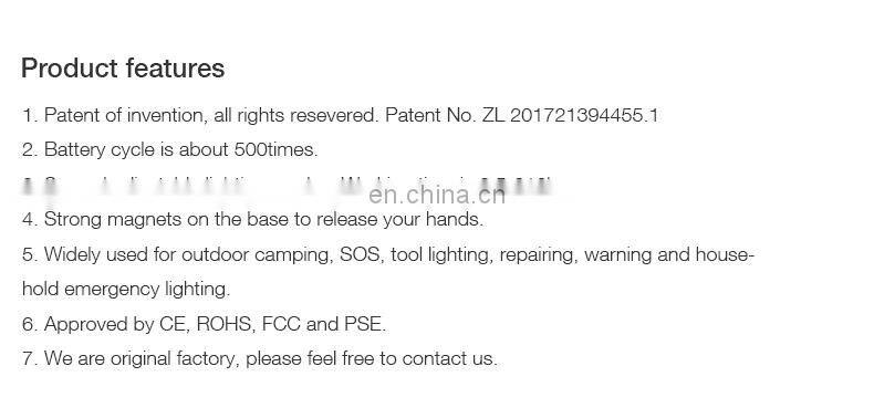 portable outdoor waterproof rechargeable emergency Light tube Multifunction LED Camping Light