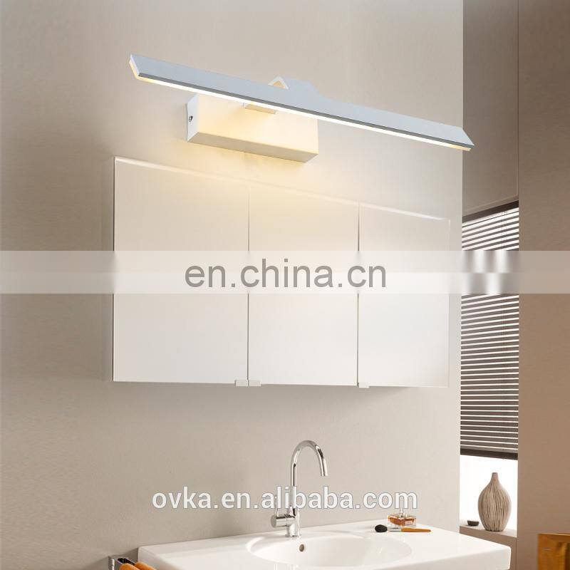 Simple white led mirror light for bedroom toilet light