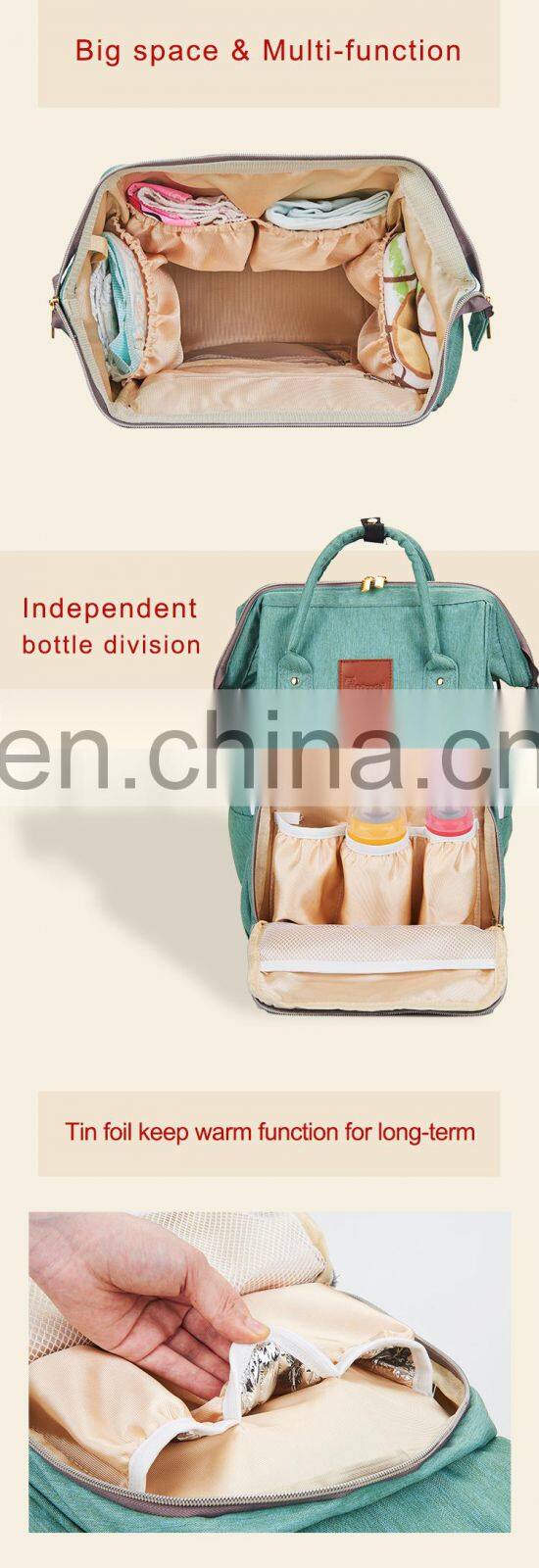 2018 factory baby diaper large space backpack mommy bag