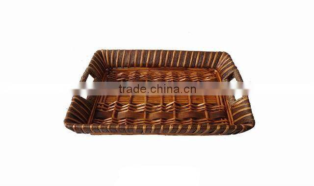 Square shape cheap handle hamper tray