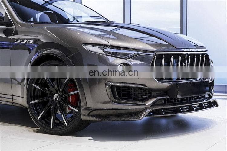 Beautiful carbon fiber LD style body kit for Maserati Levante front spoiler rear spoiler wing spoiler side skirts and hood