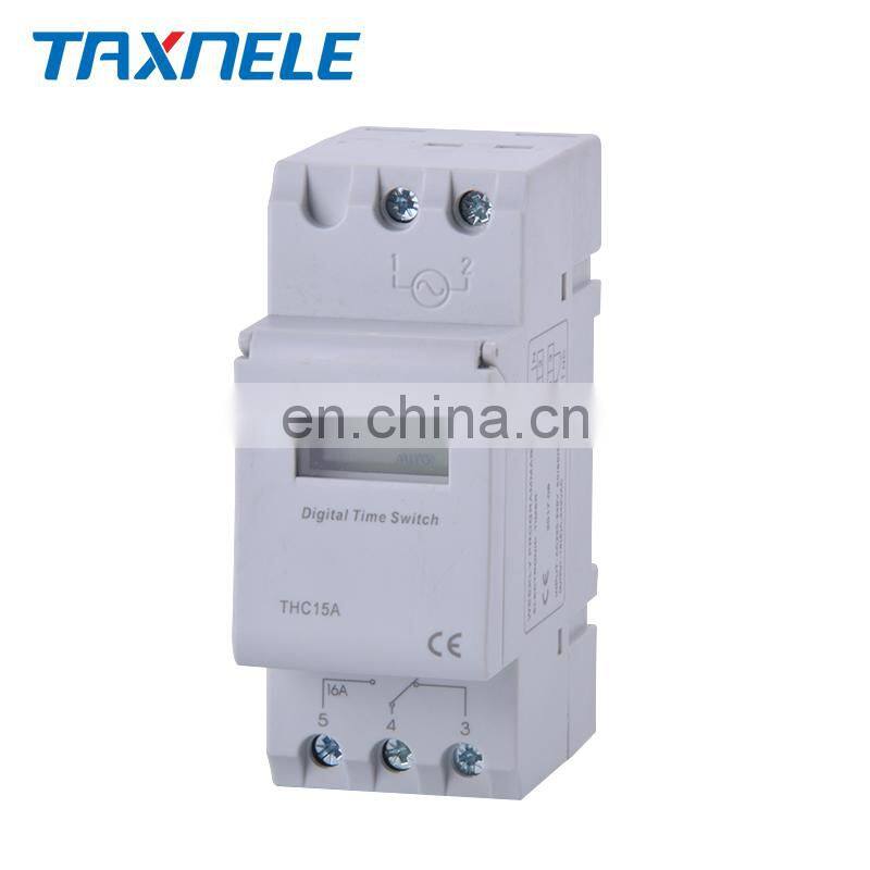 Electronic Weekly 7 Days Programmable Digital TIME SWITCH Relay Timer Control AC 220V 230V 12V 24V 48V 16A Din Rail Mount THC15A