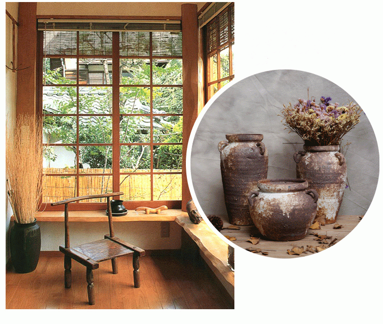 Antique pottery vintage home decoration table home use ceramics vase