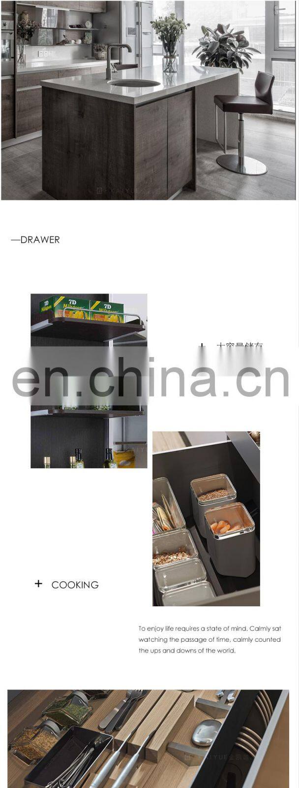 Modular Kitchen Furniture Storage Customized Wood Color Melamine Design Plywood Kitchen Cabinets