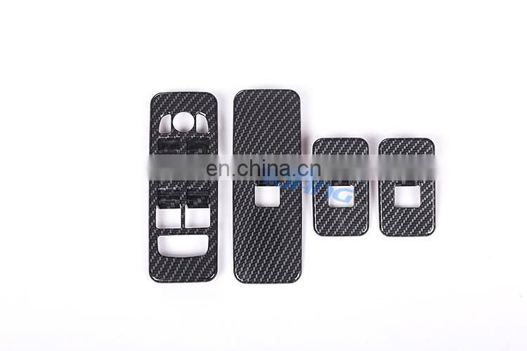 For Land Rover Discovery Sport 2015 2016 2017 ABS Carbon Fiber Window Lift Switch Button Cover Trim Car Accessories 4pcs