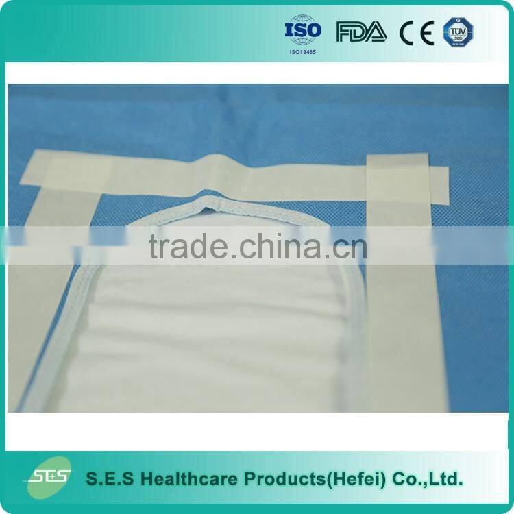Surgery use Disposable Impervious U split drape with Adhesive