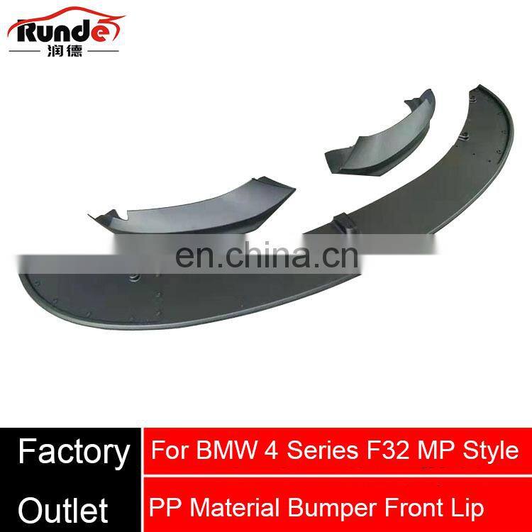 Runde Front Bumper Lip 2013-2020 For BMW 4 Series F32 Car Parts PP Material HighQuality Product