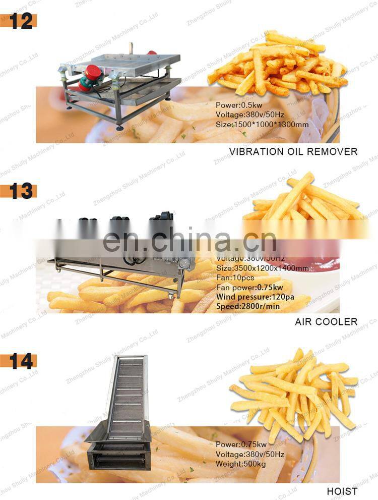 Factory price big capacity french fries production line potato chips frying machine