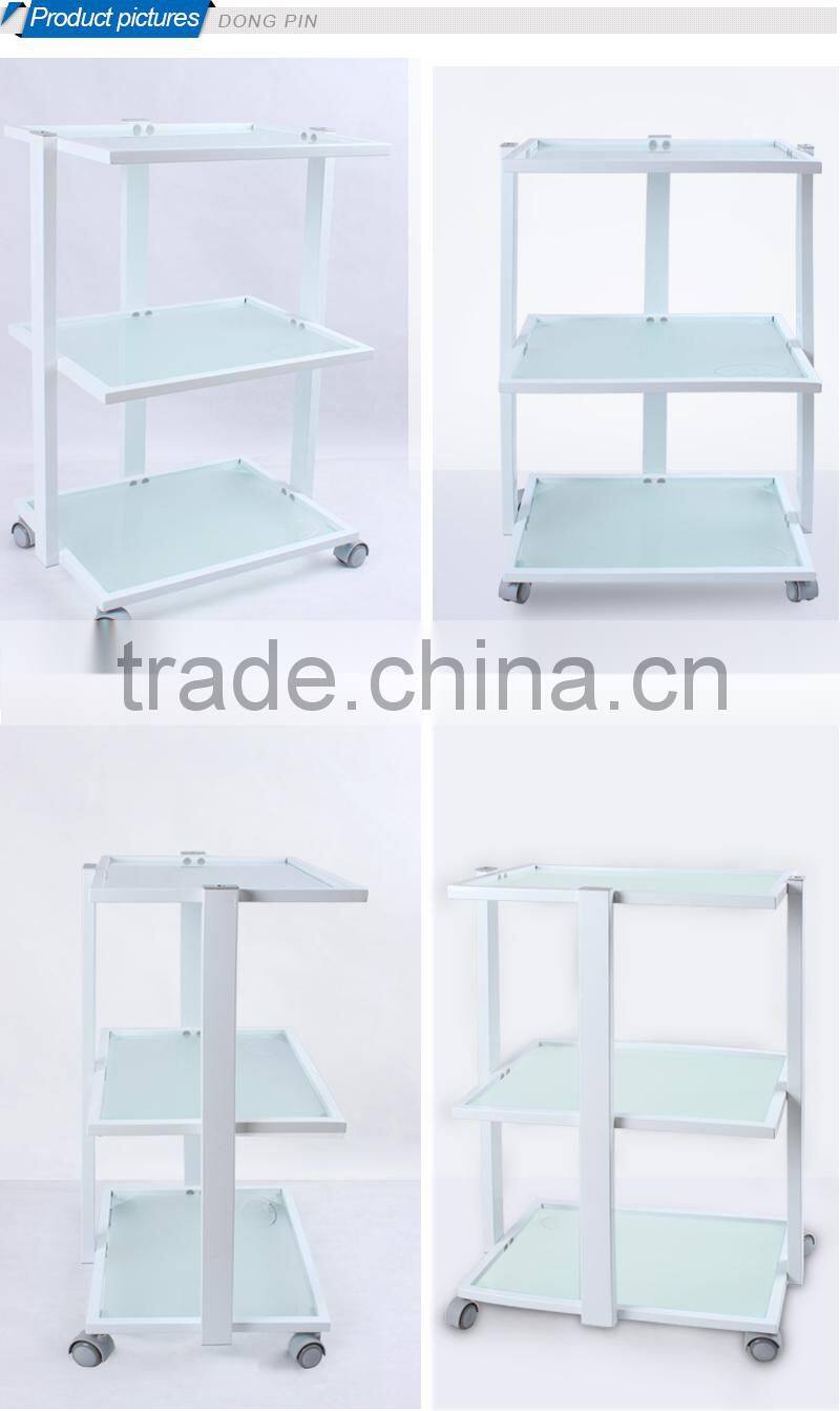 glass trolley cart with drawer