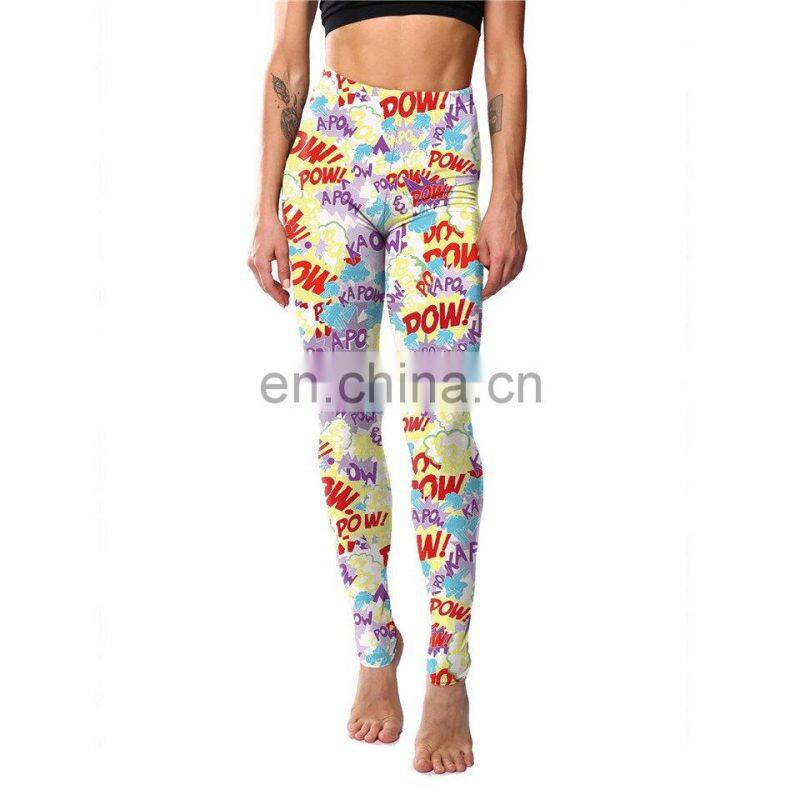 New Style Arrival Women Printing Leggings Polyester Elastic Fitness Workout Pants Legging Female Push Up Leggings