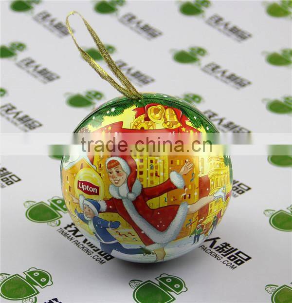 Gift Ball Shape Christmas Tin Boxes