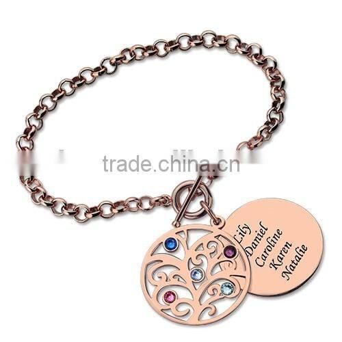 316l Stainless Steel 18k Gold Plated Joy To The World Bracelet, New Design Nylon Adjustable Bangle