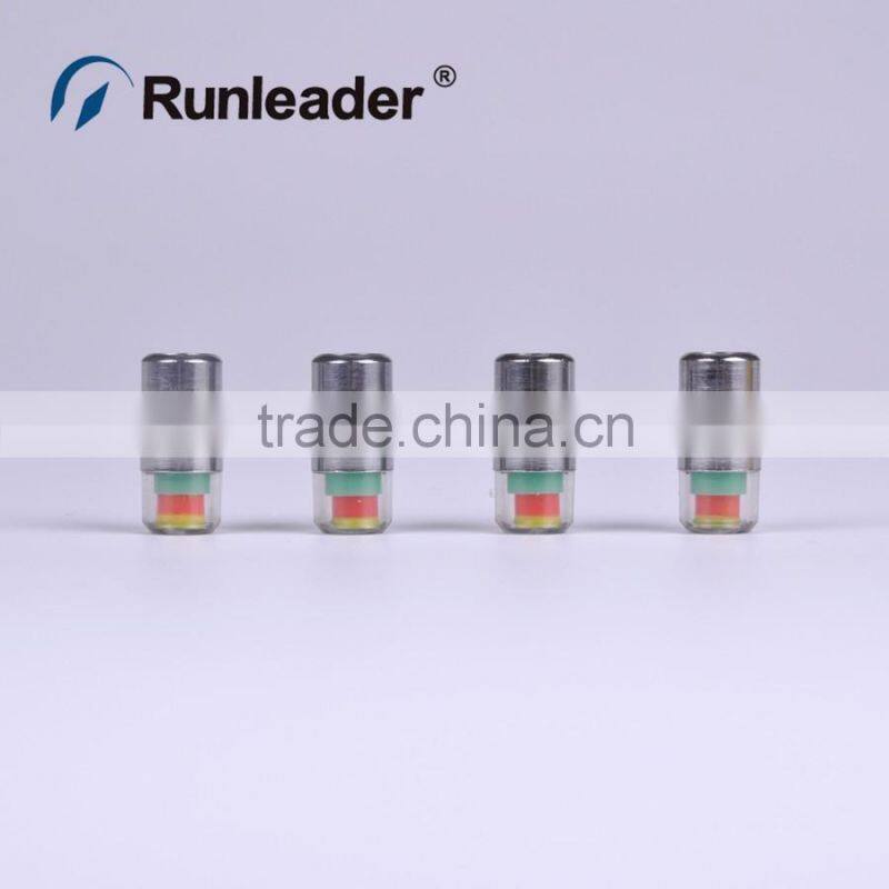 4x Car Safety Warning Air Pressure Tire Monitor Valve Stem Cap 2.4Bar New