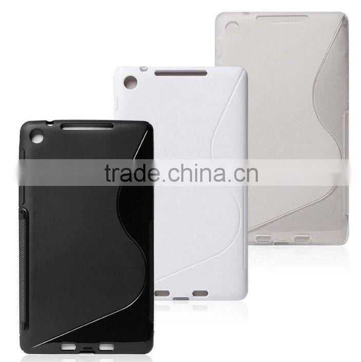 High Qanlity For Google Nexus 7 TPU Cover with S Shape