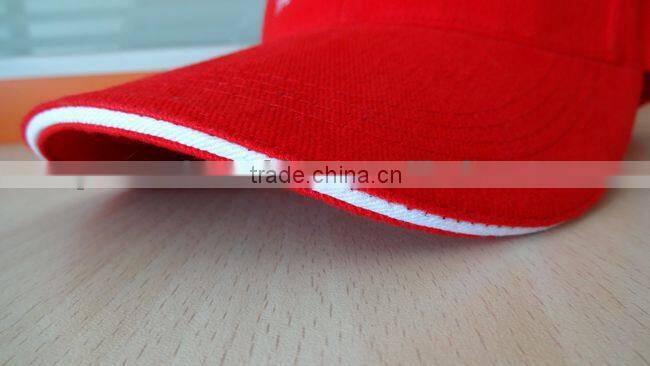 red brush cotton promotion cap for advertisment