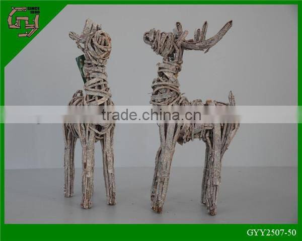handmade birch bark deer/ artificial deer