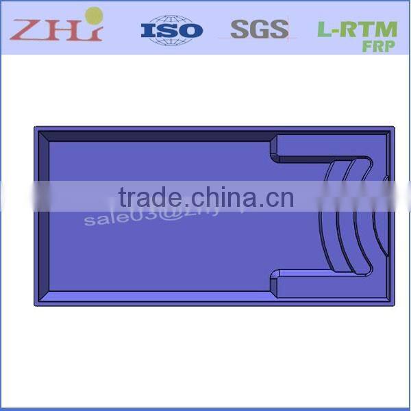 Custom One Piece FRP Fibreglass Swimming Pool(L8.0MxW3.9M)