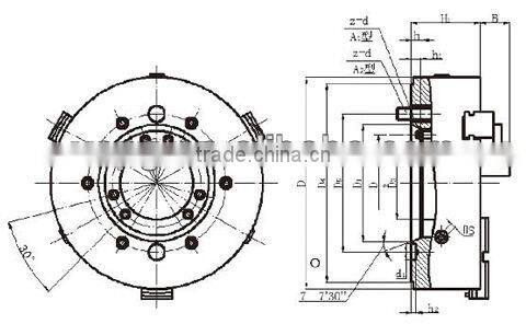 Short conical series chuck series A