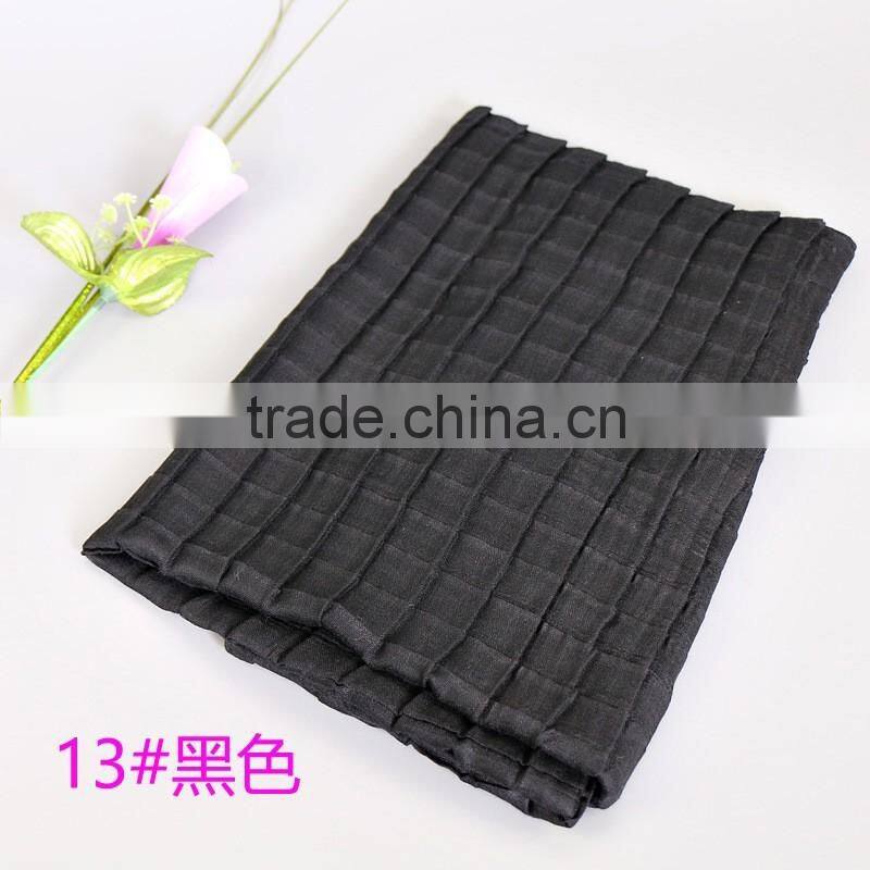 2016 Newest Check Pattern Embossed Plain Viscose Women Scarf