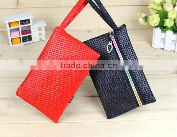 Ladies Cheap PU leather large Coin purse women Clutch bag
