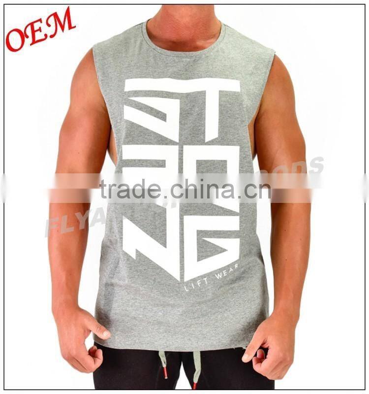 2016 Newest style men sleeveless t shirts running wear men fitness tank tops