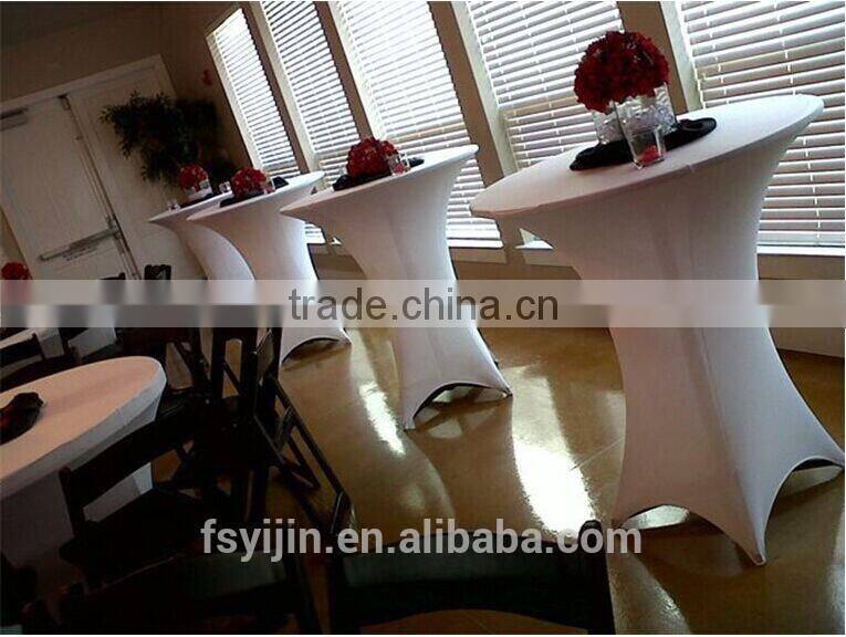 popular round plain spandex wedding table cloth