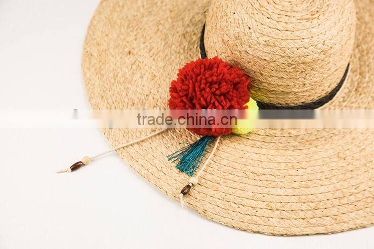 Fashion Tassels Summer Raffia Straw Hat China Manufacturer