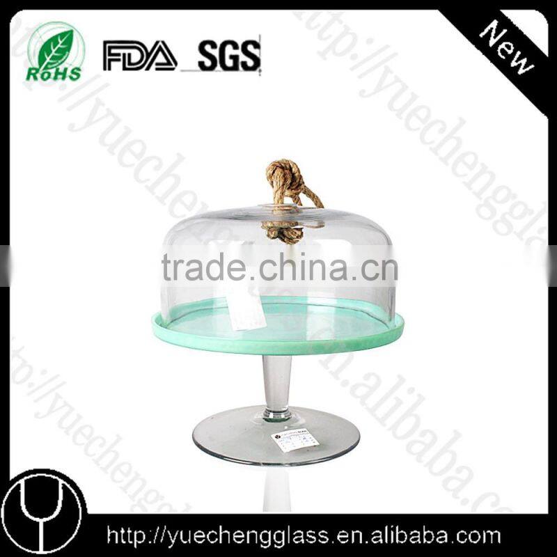 clear glass cake stand and dome and 26cm glass cake dome cover