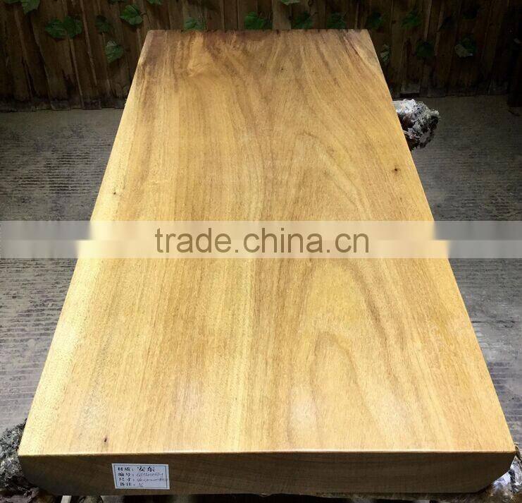 2016 Hot Sales Africa Style Side Sceap Pure Yellow Rose Wood Table Top
