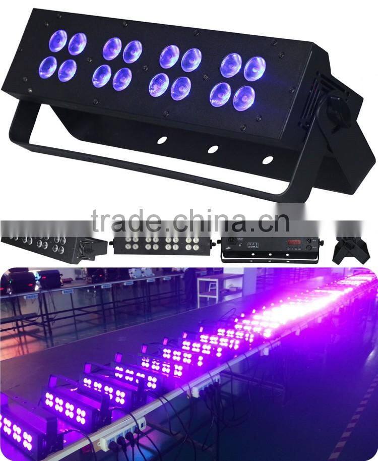 China disco dj dmx512 16 x 3w rgb led stage strip light for stage decoration