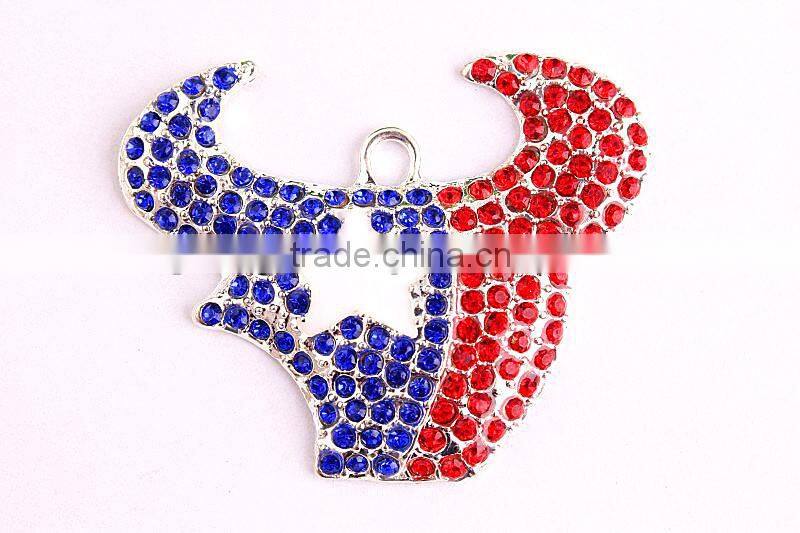 Factory Direct AAA Quality Fashion Easter Alloy hat rhinestone charming crystal pendants for kids jewelry making!!