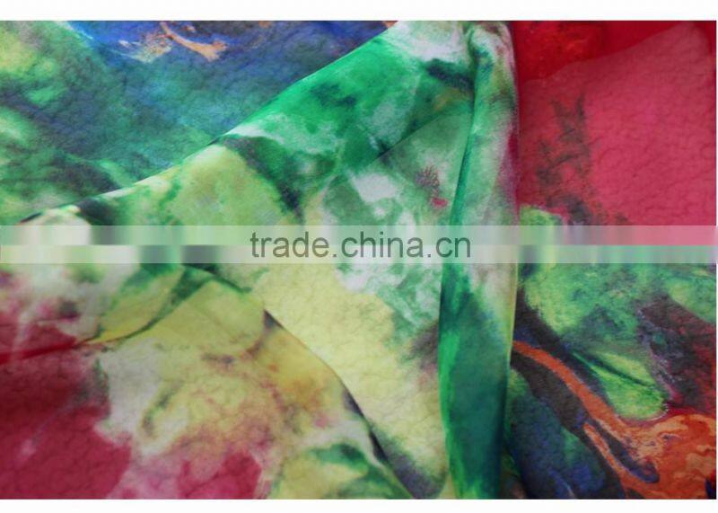 Chiffon Flower,colorful flower for dress flower design printed chiffon fabric