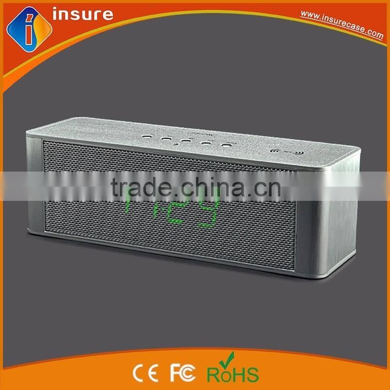 2016 shenzhen factory best portable wireless speakers with clock display