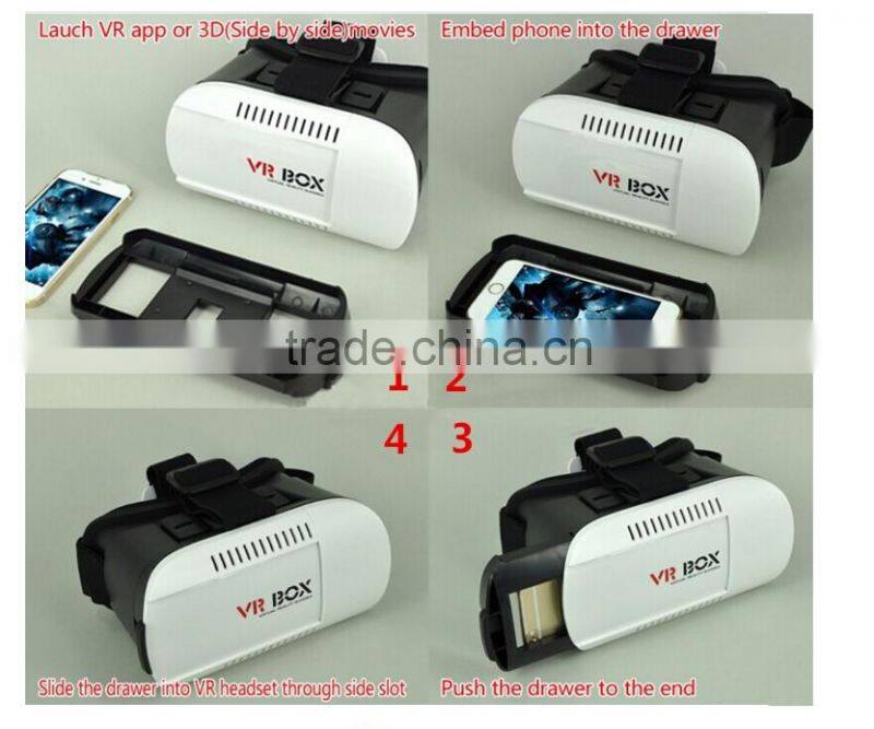 3D Virtual3D VR Reality VR Video Glasses Head Mount For Smartphone + Remote Gamepad