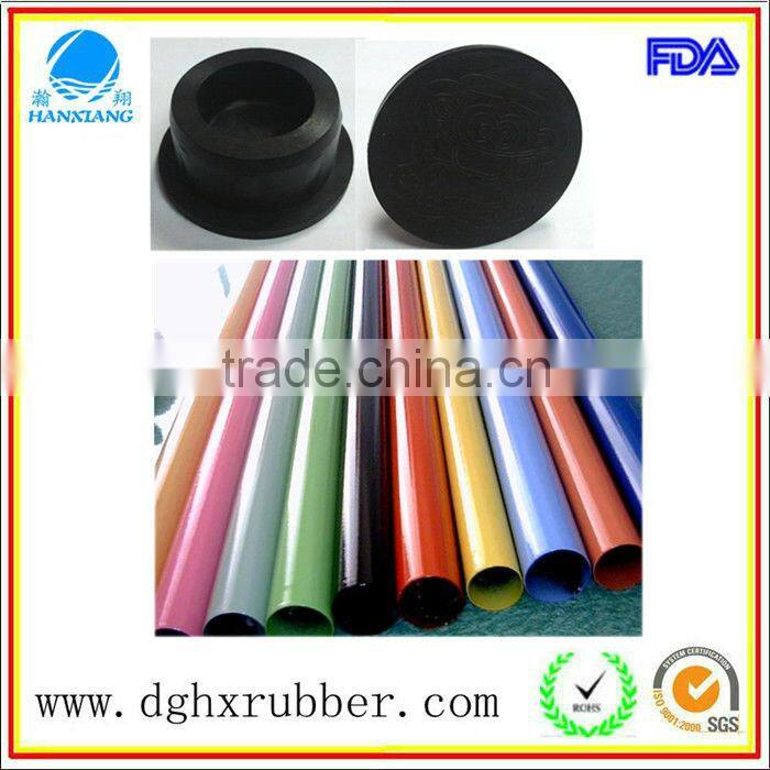Custom made black rubber pipe plug