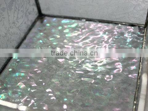 MX160097 wholesale rainbow shining stained glass jewelry box for wedding gift