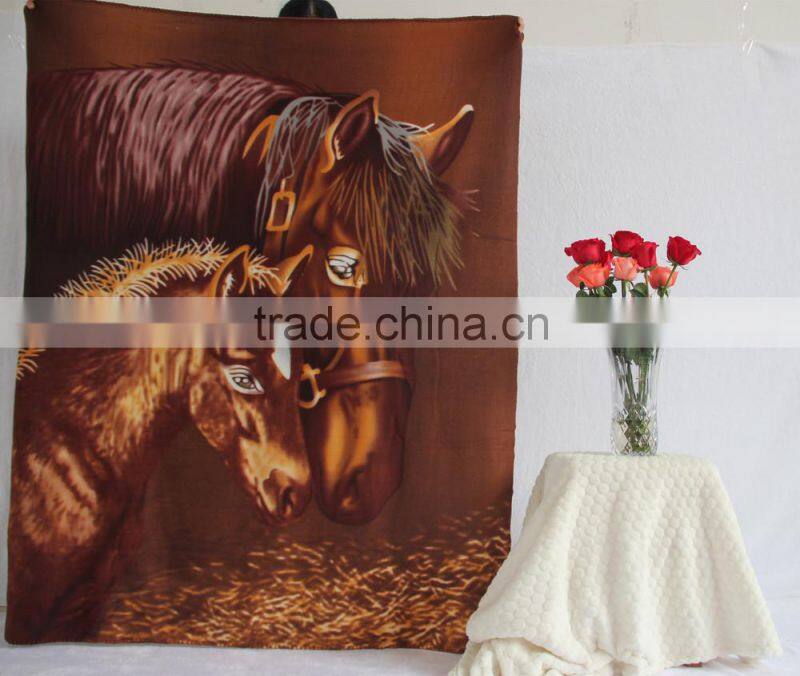 "Wolf" Animal Design Polar Fleece Blanket 100 polyester blanket baby kids children pet travel throw best price factory China