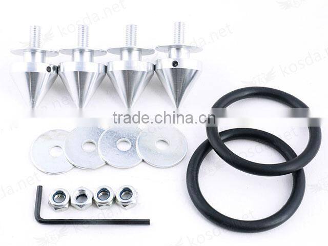 Aluminum silver Quick Release Fasteners For Car Bumpers , Auto spares parts snaps fasteners