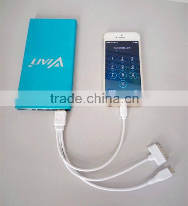Cell Phone Power Bank Slim 12000mAh Smart Power Bank