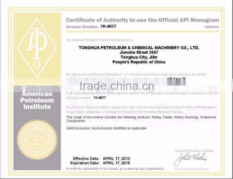 China suppliers API 7K High Quality Pneumatic Spinning Wrenches for oil and well drilling