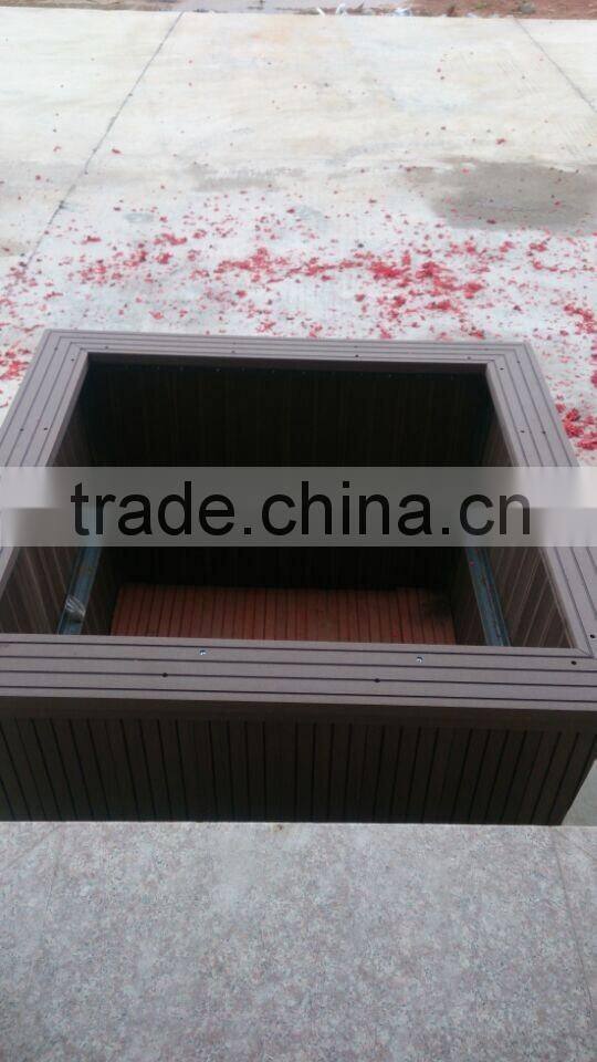 WPC flower box made of eco-friendly WPC material for outdoor usage