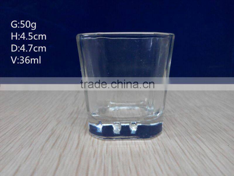 square glass water cup & tumbler