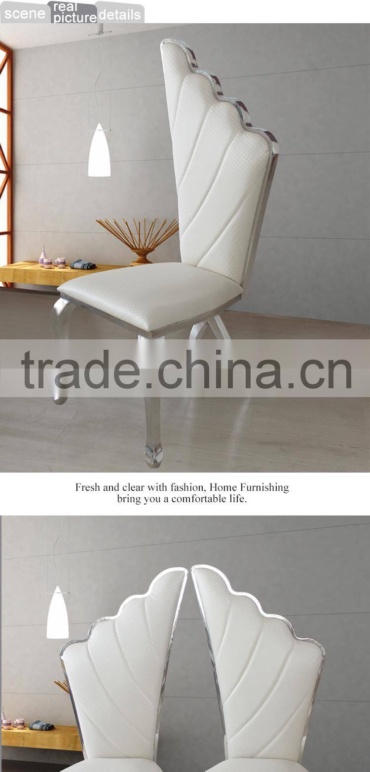 Stainless steel frame high back living room chairs