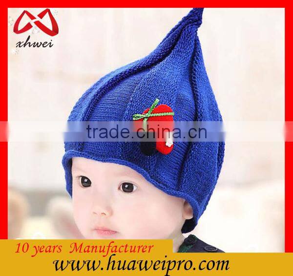 Guangdong manufature knitting wool for babies oem kids knit cap and children's hats