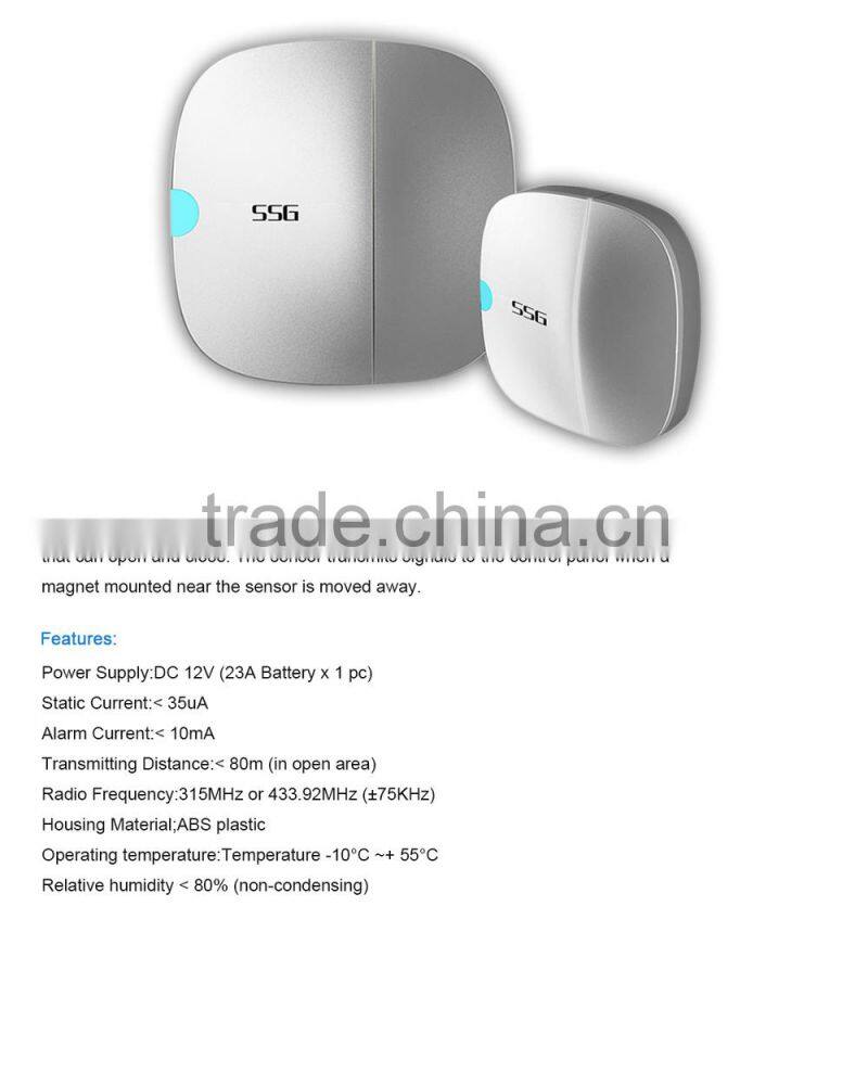 Wireless pet friendly motion sensor with two detection window 8m effective range