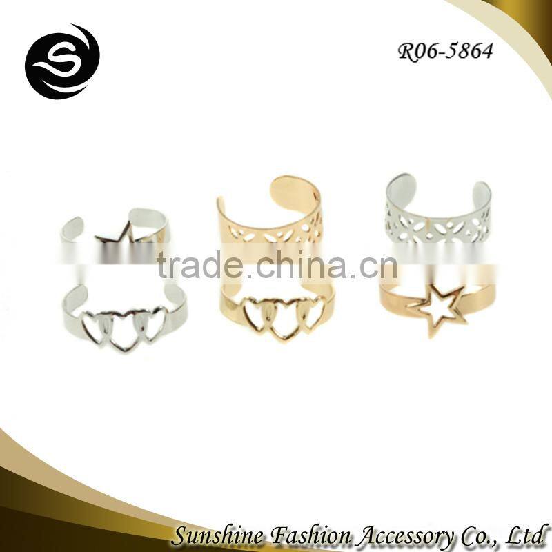 2015 fashion white paint wholesale black funny ring design animal head ring