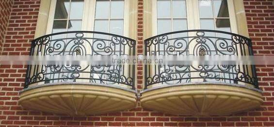 2014 Top-selling hand forged iron balcony railing designs